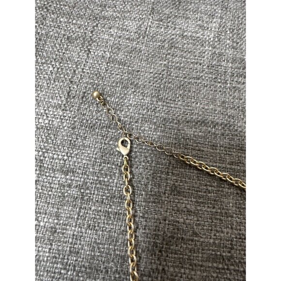 Purple Statement Necklace With Gold Tone Chain & Adjustable Clasp Women Fashion - Picture 3 of 4